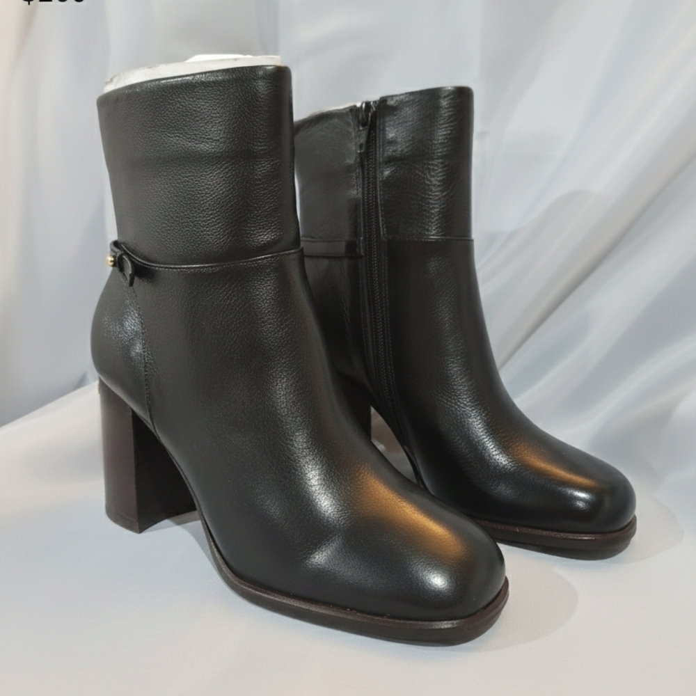 Ted Baker Black Leather Heeled Boots